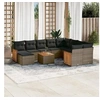 Image de Salon de Jardin avec Coussins 11 pcs, Canapés de Terrasse, Ensemble de Meubles de Patio, Mobilier d'Extérieur, Gris 3228244