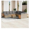 Image de Salon de jardin modulable 11 personnes beige rotin 62 x 59 x 69 cm 12 pieces