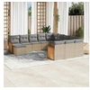 Image de Salon de Jardin avec Coussins 12 pcs, Canapés de Terrasse, Ensemble de Meubles de Patio, Mobilier d'Extérieur, Beige 3228264