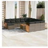 Image de Salon de Jardin avec Coussins 13 pcs, Canapés de Terrasse, Ensemble de Meubles de Patio, Mobilier d'Extérieur, Gris 3228272