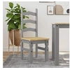 Image de Lot de 2 chaise interieur non pliable en bois massif H. 107 cm gris