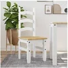 Image de Lot de 2 chaise H. 107 cm non pliable interieur en bois massif blanc