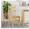 Image de Lot de 2 chaise interieur non pliable en bois massif H. 99 cm marron