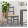Image de Lot de 2 chaise H. 90 cm non pliable en bois massif interieur gris