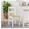 Image de Lot de 2 chaise interieur non pliable H. 90 cm en bois massif blanc