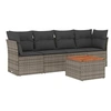 Image de Salon de jardin modulable resine tressee gris 5 pieces 62.0 x 62 x 69 4 personnes