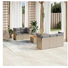 Image de Salon de jardin modulable - Lot de 6 pièces - Résine tressée beige 5 personnes