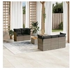 Image de Salon de jardin modulable resine tressee gris 6 pieces 62.0 x 62 x 69 5 personnes
