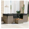 Image de Salon de jardin modulable resine tressee gris 7 pieces 62 x 62 x 69 cm 6 personnes