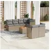 Image de Salon de jardin modulable 7 personnes 8 pieces resine tressee 62 x 62 x 69 cm beige