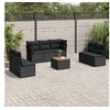Image de Salon de jardin modulable resine tressee 7 personnes 8 pieces 62 x 62 x 69 cm noir