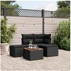 Image de Salon de jardin modulable resine tressee noir 5 pieces 4 personnes