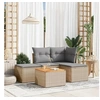 Image de Salon de jardin modulable beige 5 pieces resine tressee 62 x 62 x 69 cm 4 personnes