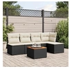 Image de Salon de jardin modulable 6 pieces resine tressee 5 personnes 62 x 62 x 69 cm noir