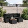 Image de Salon de jardin modulable resine tressee noir 5 pieces 62 x 62 x 69 cm 4 personnes