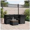 Image de Salon de jardin modulable resine tressee 5 pieces noir 62 x 62 x 69 cm 4 personnes