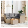 Image de Salon de jardin modulable 4 personnes beige 5 pieces 62 x 62 x 69 cm resine tressee