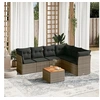 Image de Salon de jardin avec coussins 7 pcs gris résine tressée 3223659