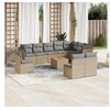 Image de Salon de jardin modulable 10 personnes 11 pieces resine tressee 62 x 62 x 69 cm beige