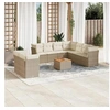 Image de Salon de jardin modulable GENERIQUE 10 pieces resine tressee beige 62 x 62 x 69 cm 9 personnes