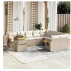Image de Salon de jardin modulable 11 personnes resine tressee noir 62 x 62 x 69 cm 12 pieces