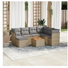 Image de Salon de jardin modulable 8 pieces 7 personnes resine tressee 62 x 62 x 69 cm beige