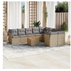 Image de Salon de jardin modulable resine tressee 9 personnes 10 pieces 62 x 62 x 69 cm beige