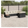 Image de Salon de jardin modulable resine tressee 9 personnes 10 pieces 62 x 62 x 69 cm noir