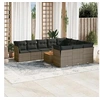 Image de Salon de jardin modulable 11 pieces 10 personnes resine tressee 62 x 62 x 69 cm gris