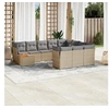 Image de Salon de jardin modulable 10 personnes 11 pieces beige 62 x 62 x 69 cm resine tressee