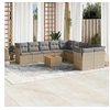 Image de Salon de jardin modulable rotin beige 11 pieces 10 personnes