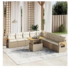Image de Salon de jardin modulable resine tressee noir 11 personnes 62 x 62 x 69 cm 12 pieces
