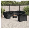 Image de Salon de jardin modulable resine tressee noir 13 pieces 62 x 62 x 69 cm 12 personnes