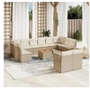 Image de Salon de jardin modulable - Pack de 13 pièces - Résine tressée beige 12 personnes