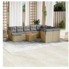 Image de Salon de jardin modulable resine tressee 11 pieces beige 62 x 62 x 69 cm 10 personnes