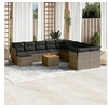 Image de Salon de jardin avec coussins 12 pcs gris résine tressée 3223981