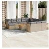 Image de Salon de jardin modulable 12 personnes 13 pieces resine tressee 62 x 62 x 69 cm beige