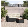 Image de Salon de jardin modulable resine tressee noir 3 personnes 62 x 65.5 x 69 cm 4 pieces