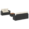 Image de Salon de jardin modulable resine tressee noir 6 pieces x 65.5 x 69 5 personnes