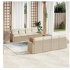 Image de Salon de jardin modulable rotin beige 9 pieces x 65.5 x 69 8 personnes