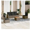 Image de Salon de jardin modulable resine tressee gris 6 pieces x 65.5 x 69 5 personnes