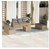 Image de Salon de jardin modulable resine tressee beige 8 pieces x 65.5 x 69 7 personnes