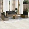 Image de Salon de jardin modulable 7 personnes resine tressee gris 62 x 65.5 x 69 cm 8 pieces