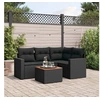 Image de Salon de jardin 5 pcs avec coussins noir résine tressée 3224102