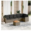 Image de Salon de jardin modulable 7 pieces resine tressee 6 personnes 62 x 65.5 x 69 cm gris