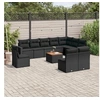 Image de Salon de jardin modulable resine tressee noir 11 pieces x 65.5 x 69 10 personnes