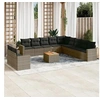 Image de Salon de jardin modulable resine tressee gris 12 pieces x 65.5 x 69 11 personnes