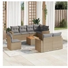 Image de Salon de jardin modulable beige 9 pieces resine tressee 62 x 65.5 x 69 cm 8 personnes
