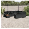 Image de Salon de Jardin avec Coussins 11 pcs, Canapés de Patio, Ensemble de Meubles, Mobilier de Terrasse Extérieur, Noir 3224305