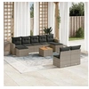 Image de Salon de jardin modulable resine tressee 9 personnes gris 62 x 65.5 x 69 cm 10 pieces